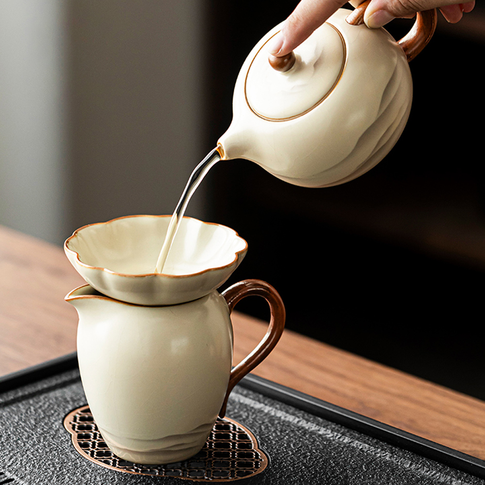 木洸】汝窯功夫茶具喝茶杯/泡茶壺/茶杯/公道杯/茶壺/品茗杯/蓋碗陶瓷泡