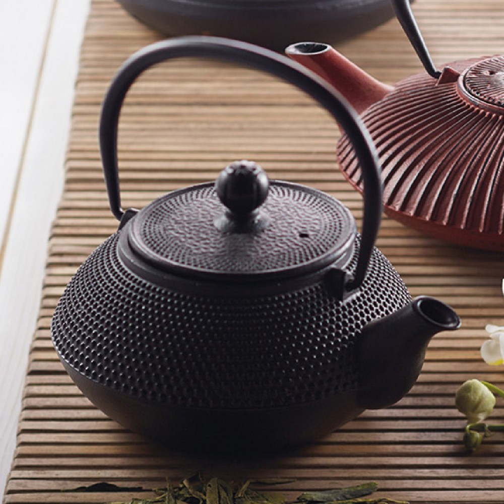 La Cafetiere 英國 鑄鐵濾茶壺(墨黑點珠0.6L) / 泡茶 下午茶 茶具