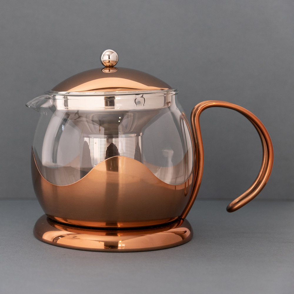 La Cafetiere 英國 玻璃濾茶壺(銅1.2L) / 泡茶 下午茶 茶具