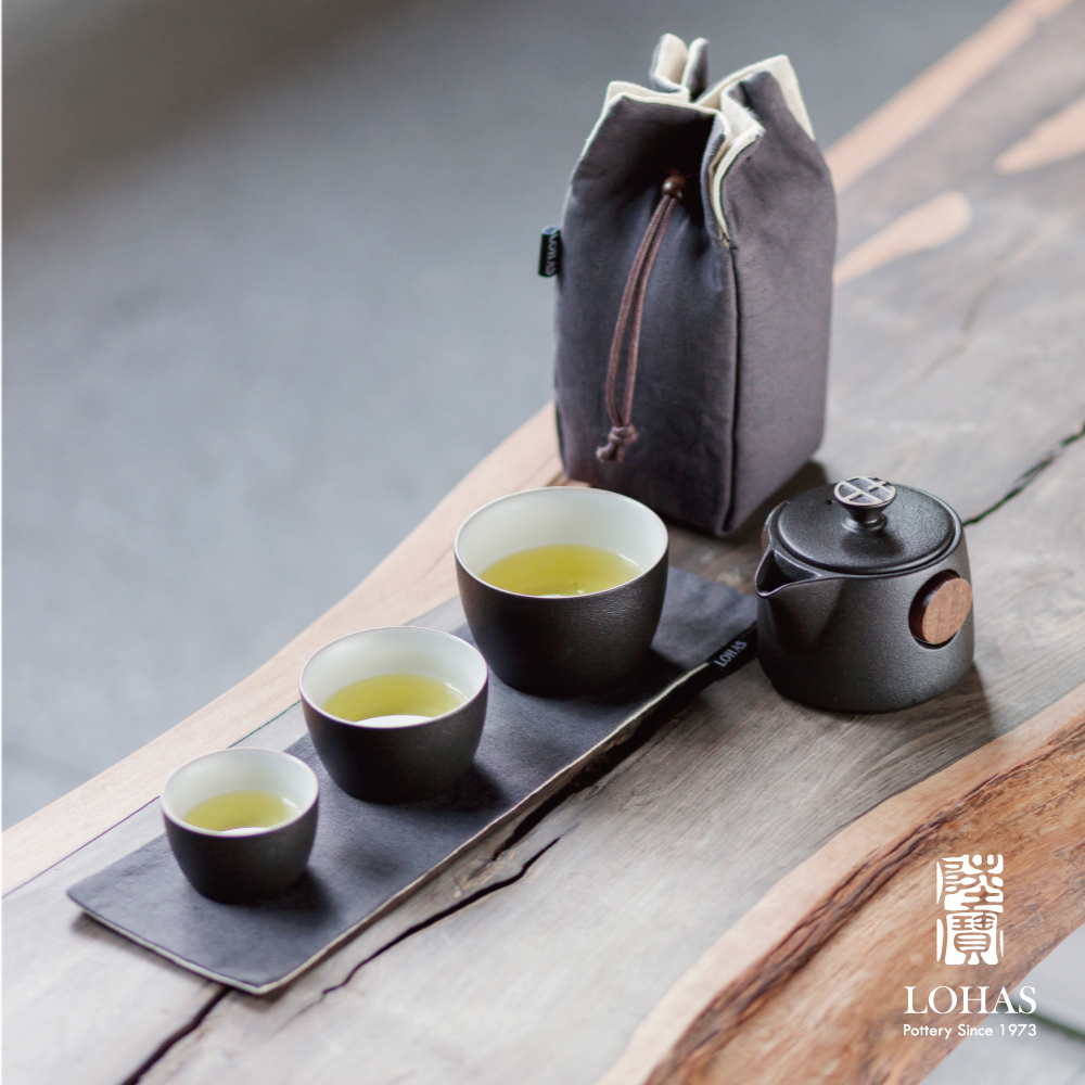 陸寶【隨手福旺 2.0 】一壺三杯 便攜布包 自由出行