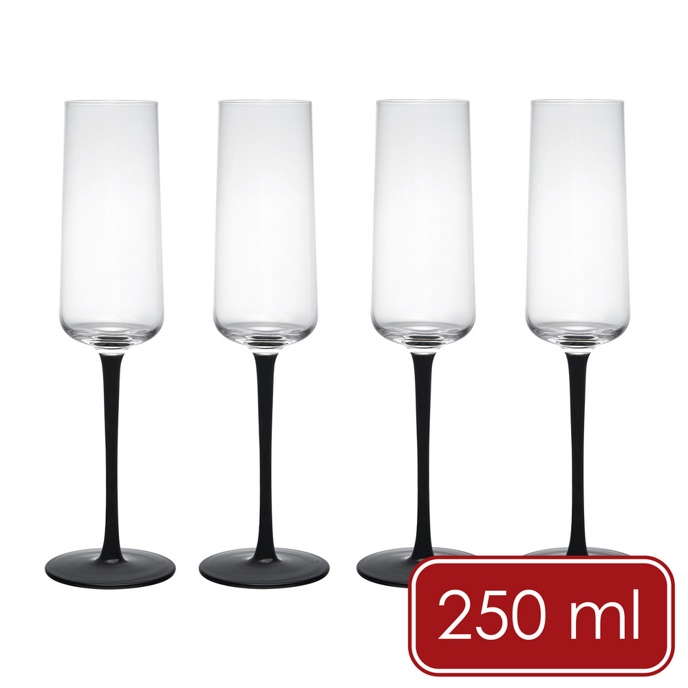 美國 Palermo水晶玻璃香檳杯4入(250ml) / 調酒杯 雞尾酒杯 氣泡酒杯 可機洗 洗碗機可洗