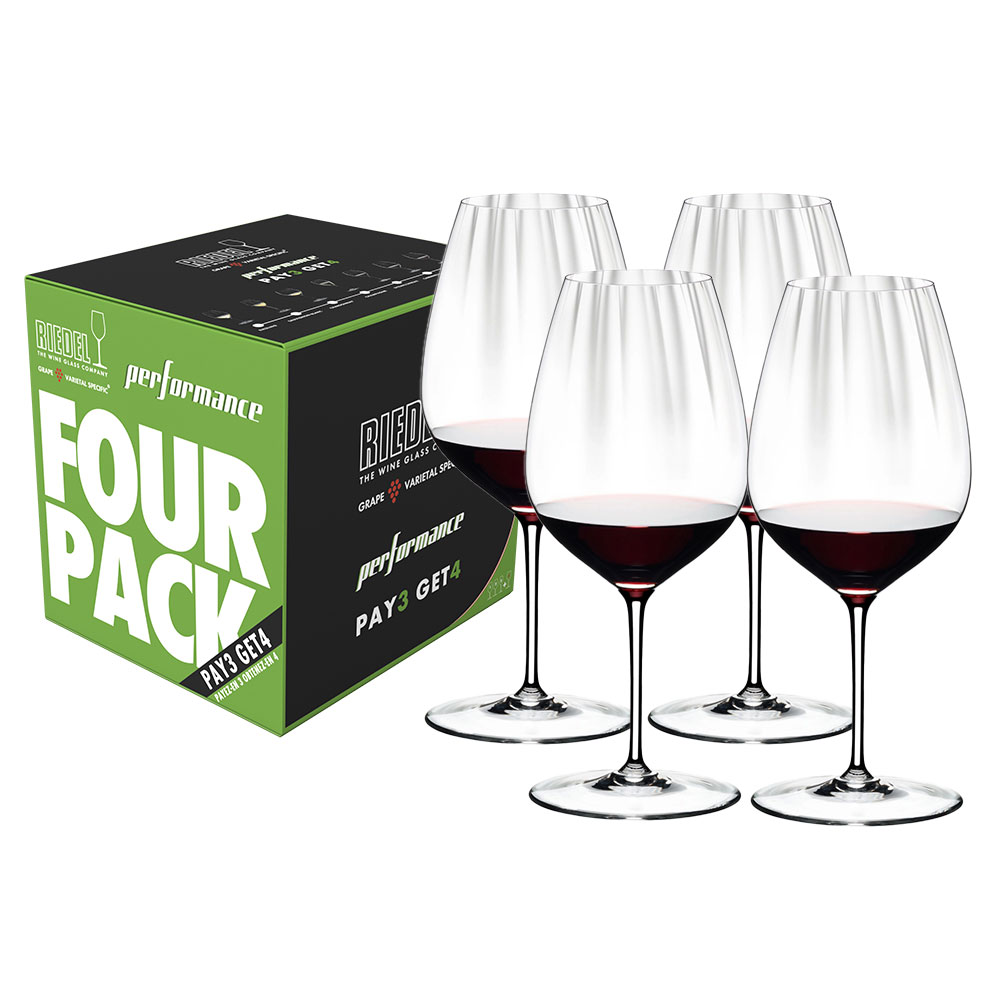 RIEDEL 酒杯之王 Performance Cabernet/Merlot 卡本內/梅洛紅酒杯-買3送1超值組