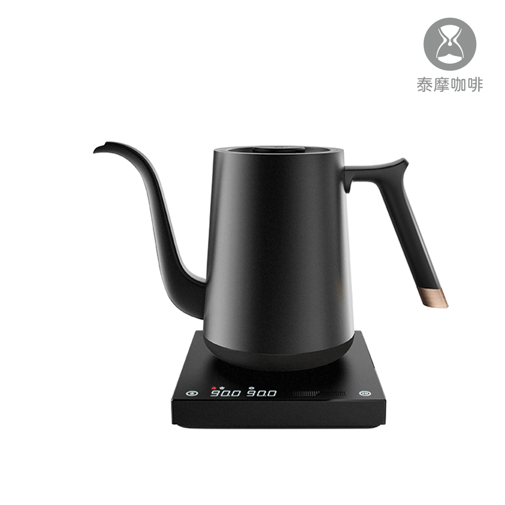 泰摩咖啡 魚SMART溫控手沖壺 800ml-黑色鶴嘴 (溫控壺 快煮壺 熱水壺 控溫壺)