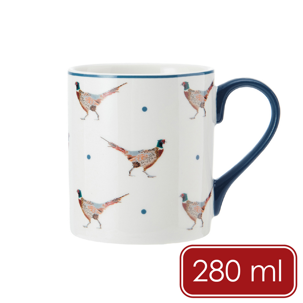 Mikasa Dinnerware 美國 瓷製馬克杯(雉雞280ml) / 水杯 茶杯 咖啡杯  動物圖案 手繪風格 可機洗 洗碗機可洗