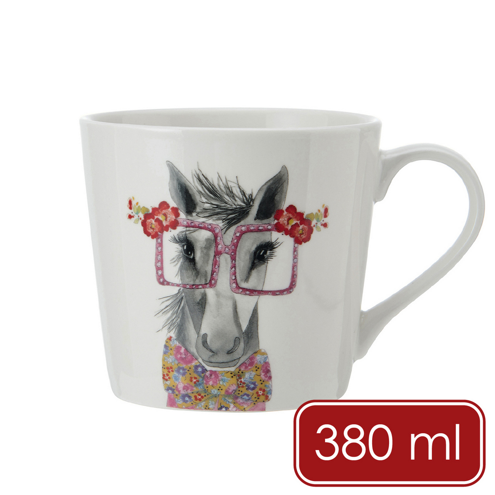 Mikasa Dinnerware 美國 Tipperleyhill瓷製馬克杯(文青馬380ml) / 水杯 茶杯 咖啡杯 動物圖案 手繪風格 可機洗 洗碗機可洗
