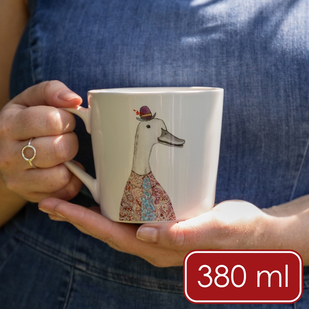 Mikasa Dinnerware 美國 Tipperleyhill瓷製馬克杯(紳士鴨380ml) / 水杯 茶杯 咖啡杯 手繪風 可機洗 洗碗機可洗