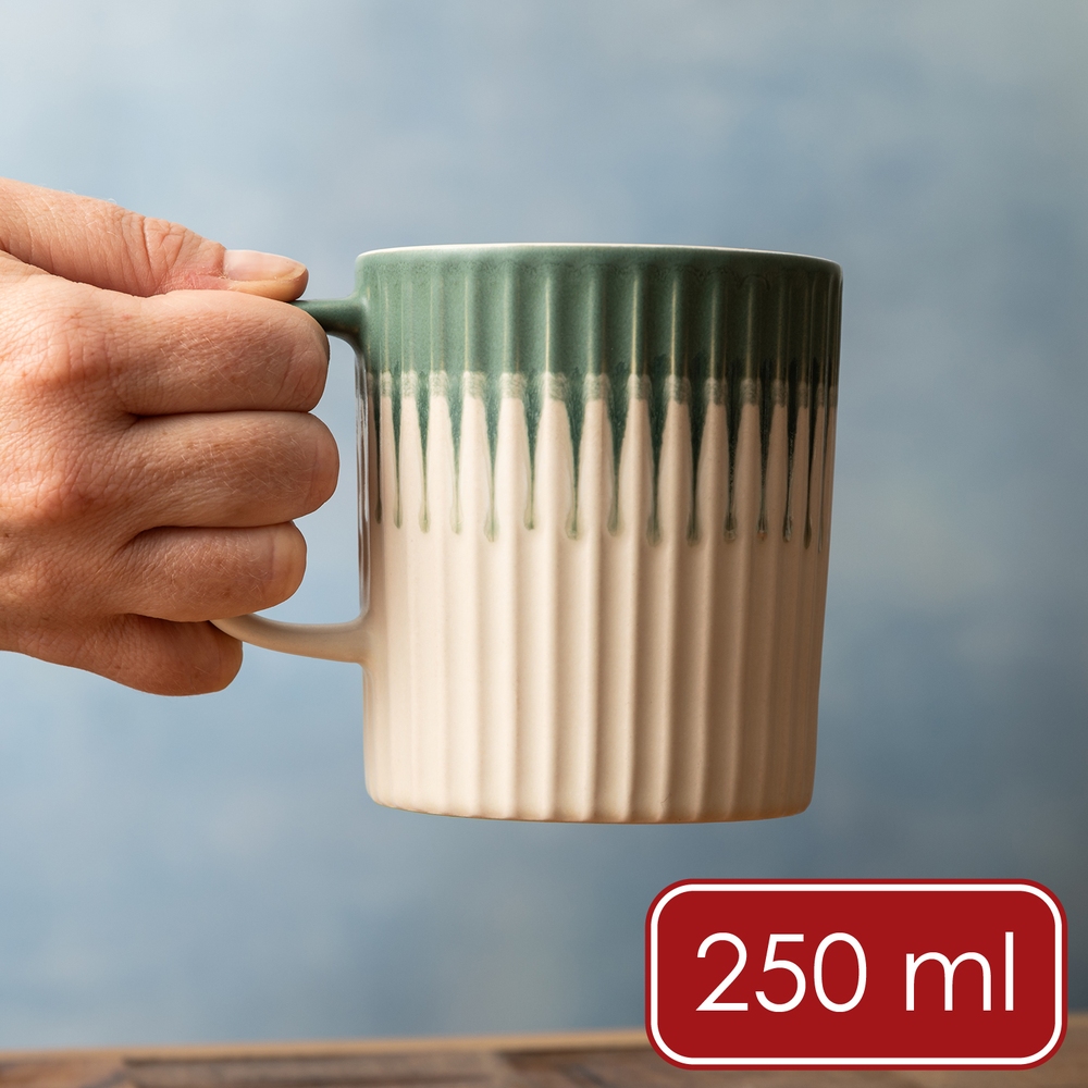 Mikasa Dinnerware 美國石陶馬克杯(抹茶優格250ml) / 水杯茶杯咖啡杯可