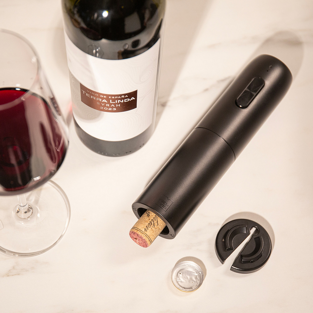 VACU VIN 荷蘭 鋁箔刀+電動螺旋開酒器 / 紅酒白酒 開瓶器 鋁箔刀