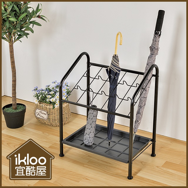 【ikloo】台製烤漆雨傘置物架