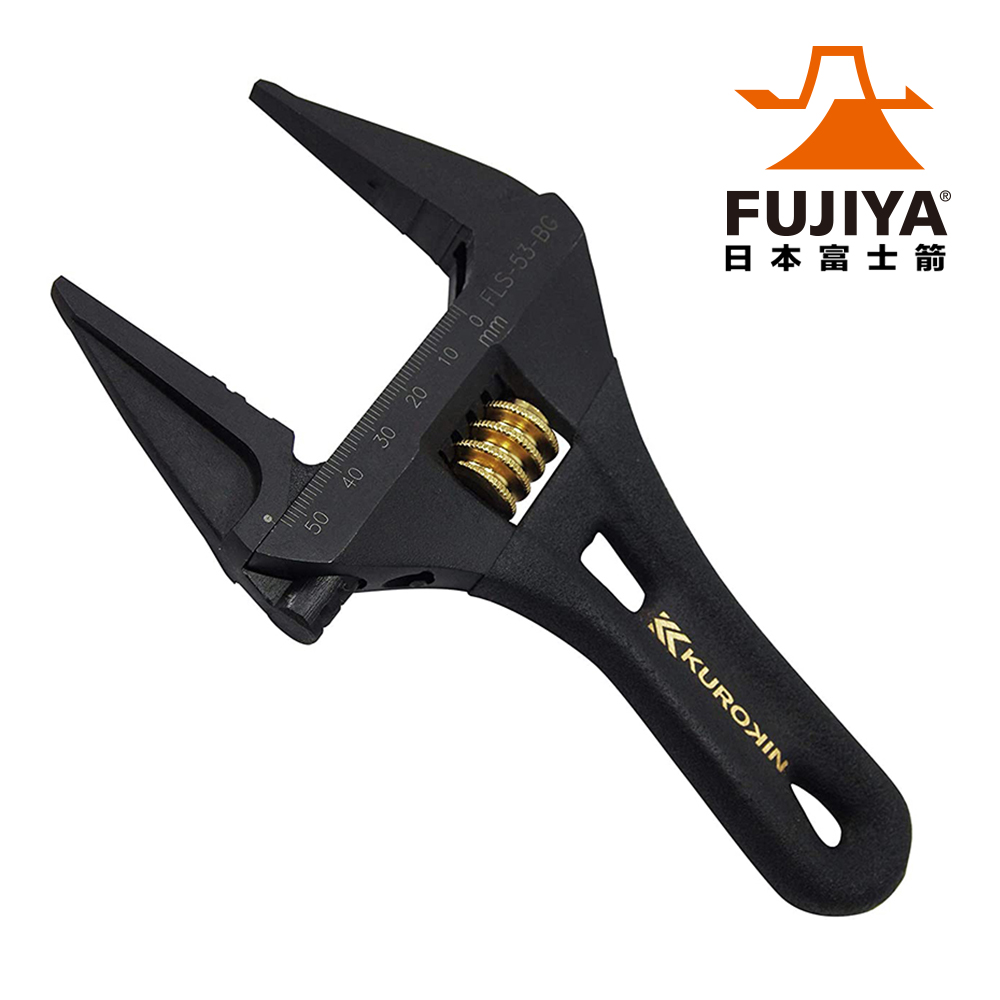 FUJIYA 富士箭活動板手大開口53mm-短版黑金(FLS-53-BG) - PChome 24h購物