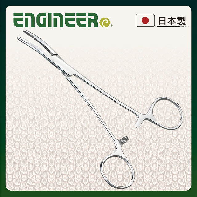 【日本工程師ENGINEER】鋸齒精密夾鉗(彎) PH-04