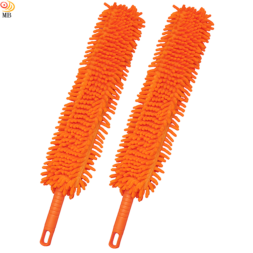 韓式可彎曲雙面長毛超細纖維靜電除塵撢2入組(F120101X2)