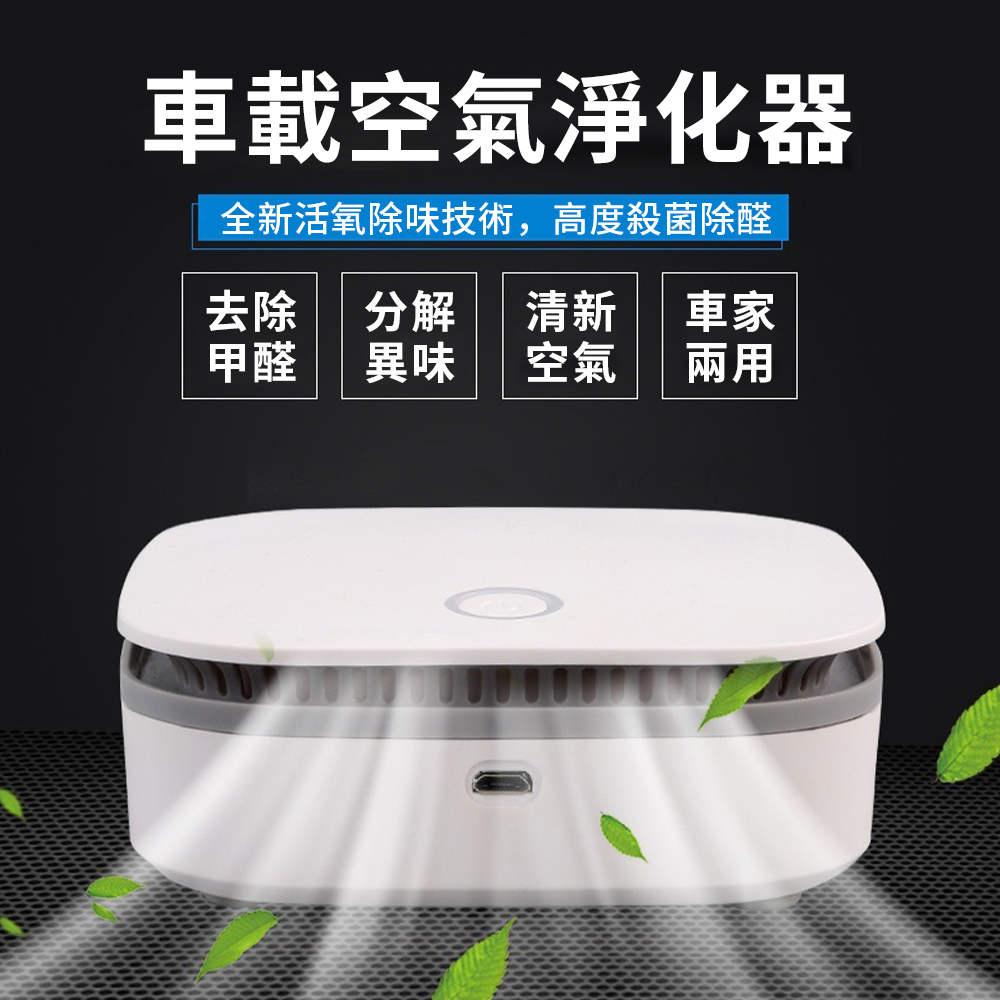 QLZHS 車載空氣淨化器 清淨機 車用臭氧殺菌器 負離子除異味 空氣除臭機 抗過敏殺菌/除甲醛 母親節禮物
