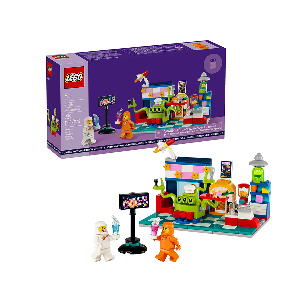 LEGO 樂高 積木 外星人太空餐廳 內含 橘色 白色 太空人 40687
