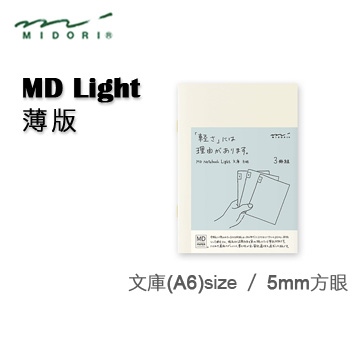 Midori Md Notebook Light 薄版 文庫 A6 Size 5mm 方眼 Pchome 24h購物