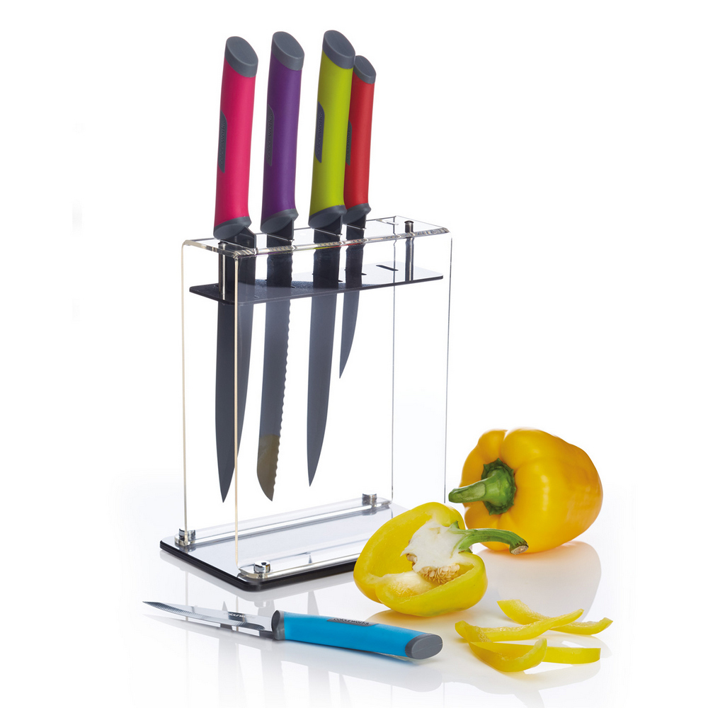 KitchenCraft 英國 刀座+刀具5件 / 可機洗 洗碗機可洗