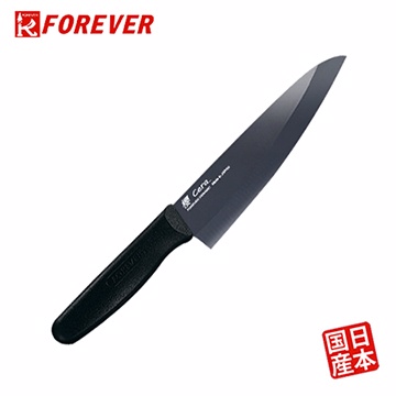 櫻系列滑性雙刃陶瓷刀-黑柄黑刃/16cm