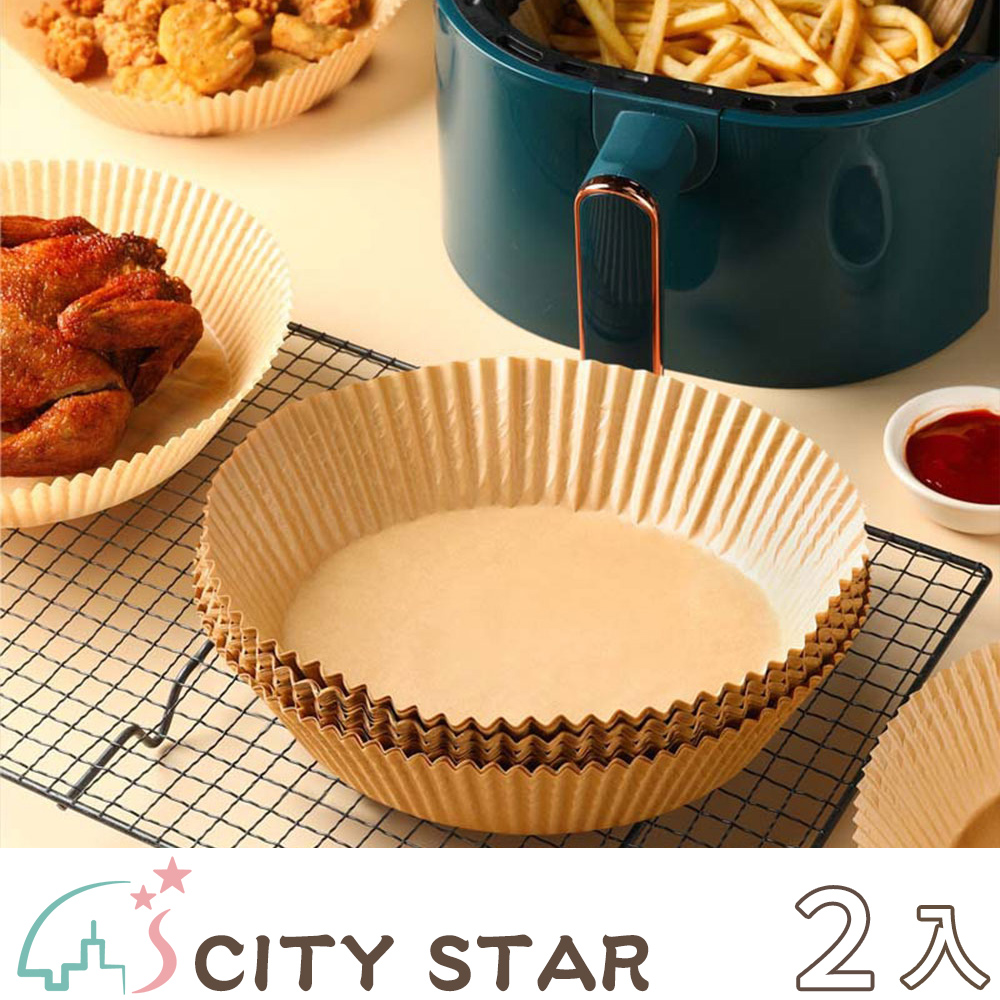 CITY STAR 家用氣炸鍋烤盤烘培專用吸油紙2款(100張/入)-2入