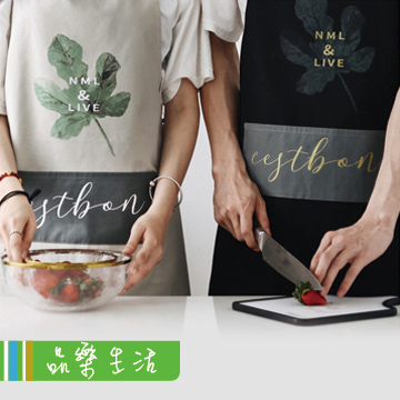 【LaVie 】那抹藍☆ 簡約小清新純棉圍裙料理圍裙