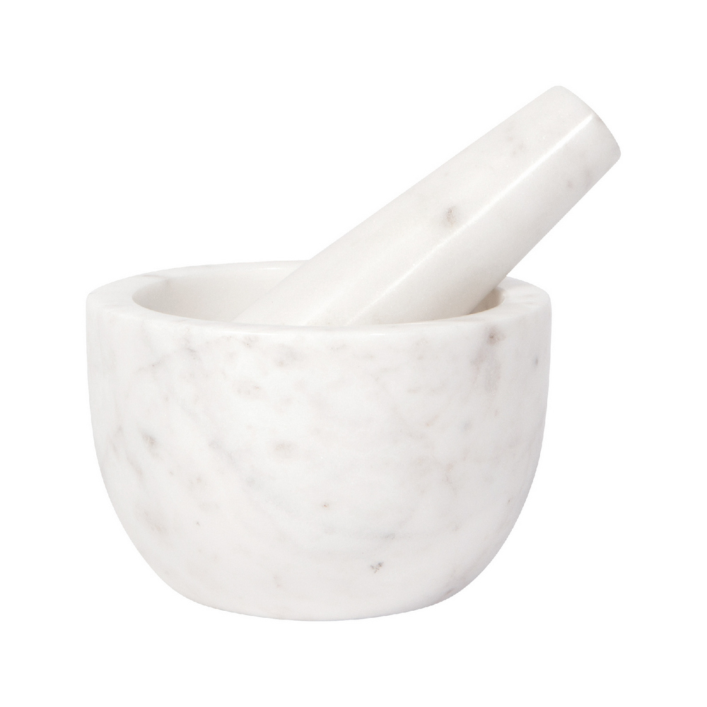 DANICA Heirloom大理石磨搗組(雲白11.5cm) / 研磨缽 磨藥機 搗泥器 杵臼 搗缽