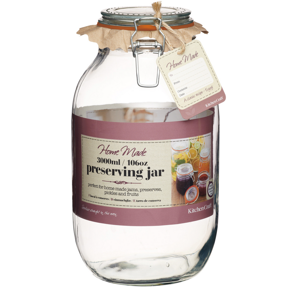 KitchenCraft 扣式密封玻璃罐(3000ml)