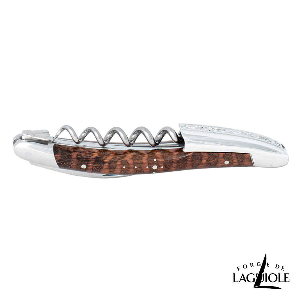 Forge de Laguiole 頂級手工蛇紋木亮面侍酒刀-刻藤紋飾