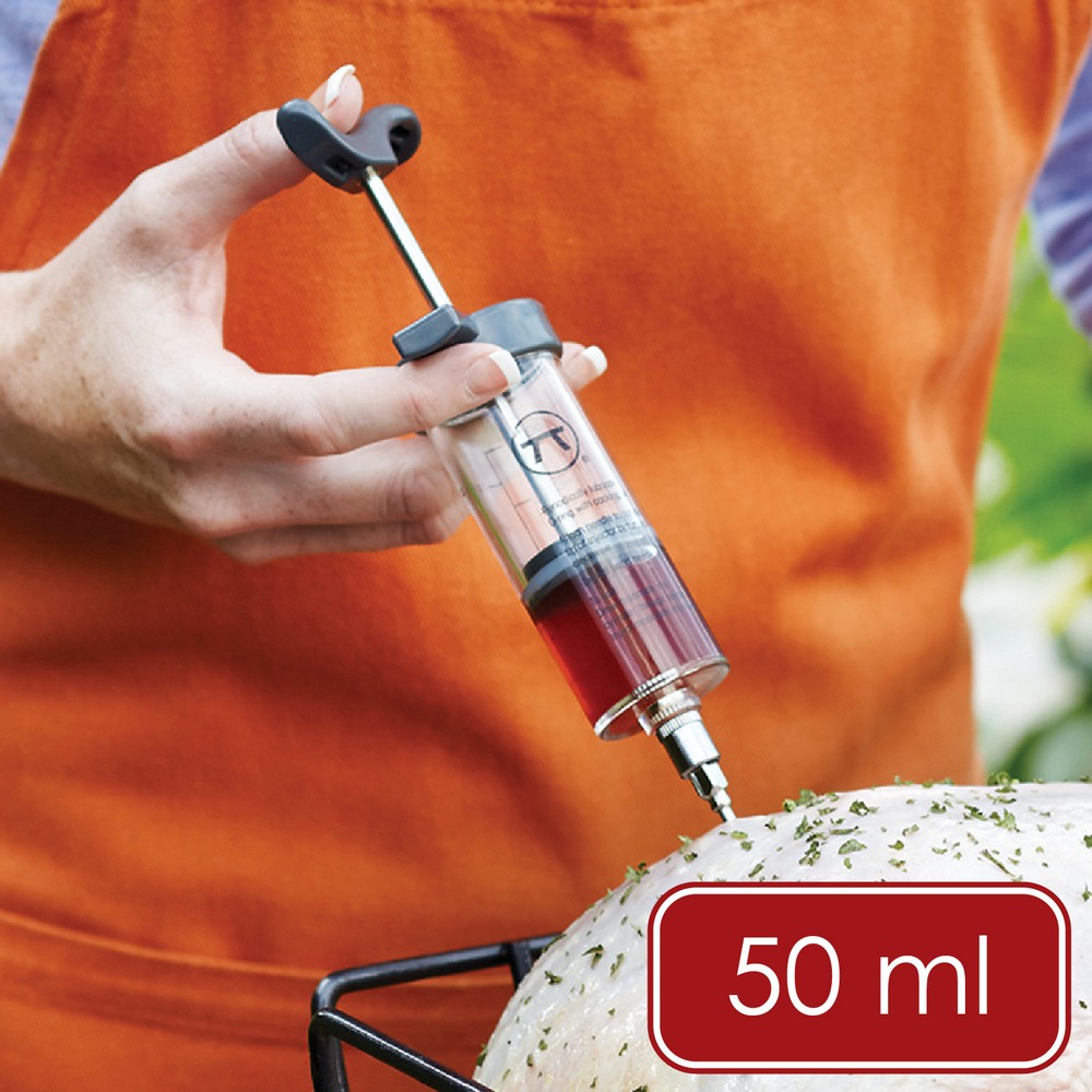 Outset 美國 肉品調味入味器(岩灰50ml) / 醬料注射器 調味注射器