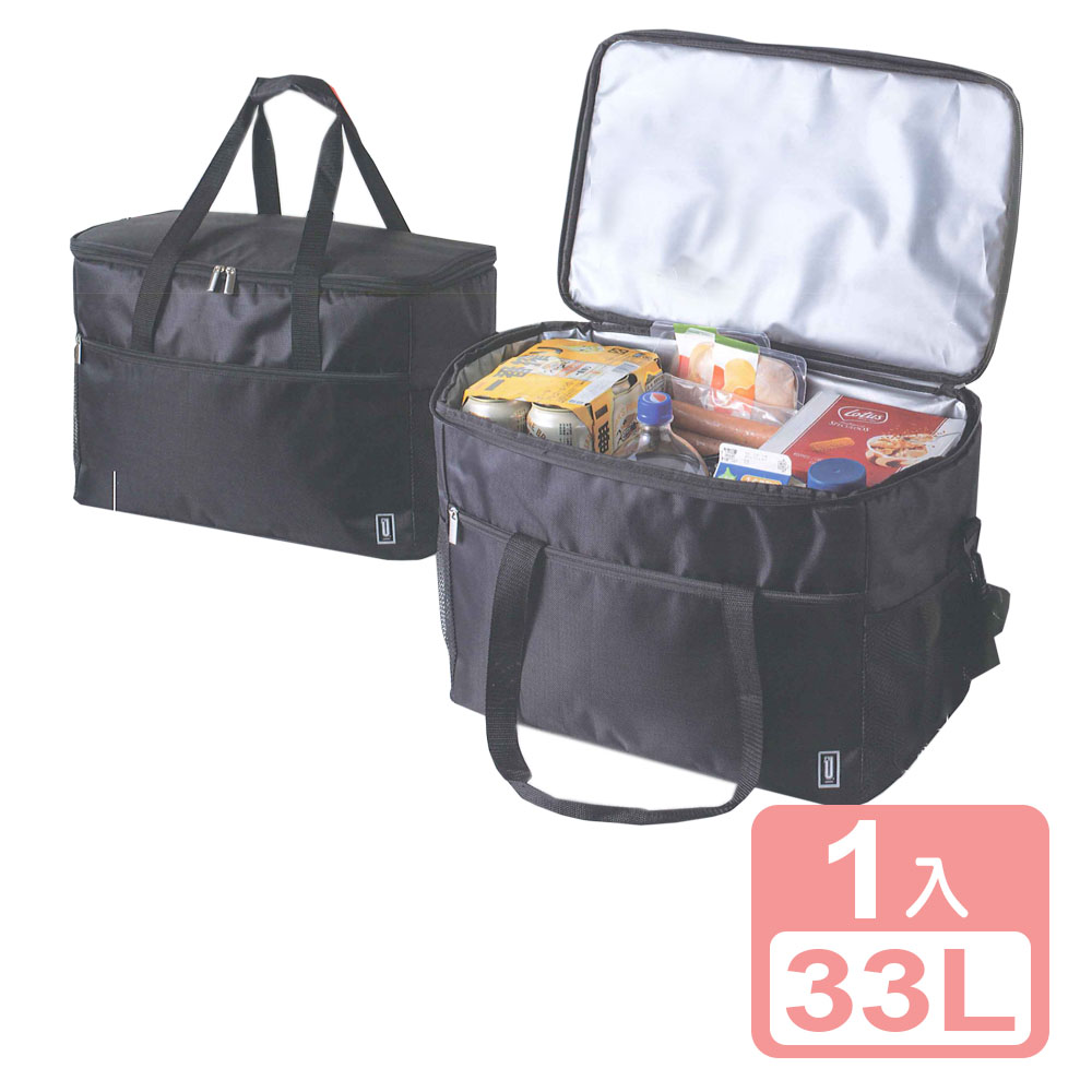 UdiLife 生活大師 【真心良品】酷黑摺疊保溫保冷袋33L-1入組