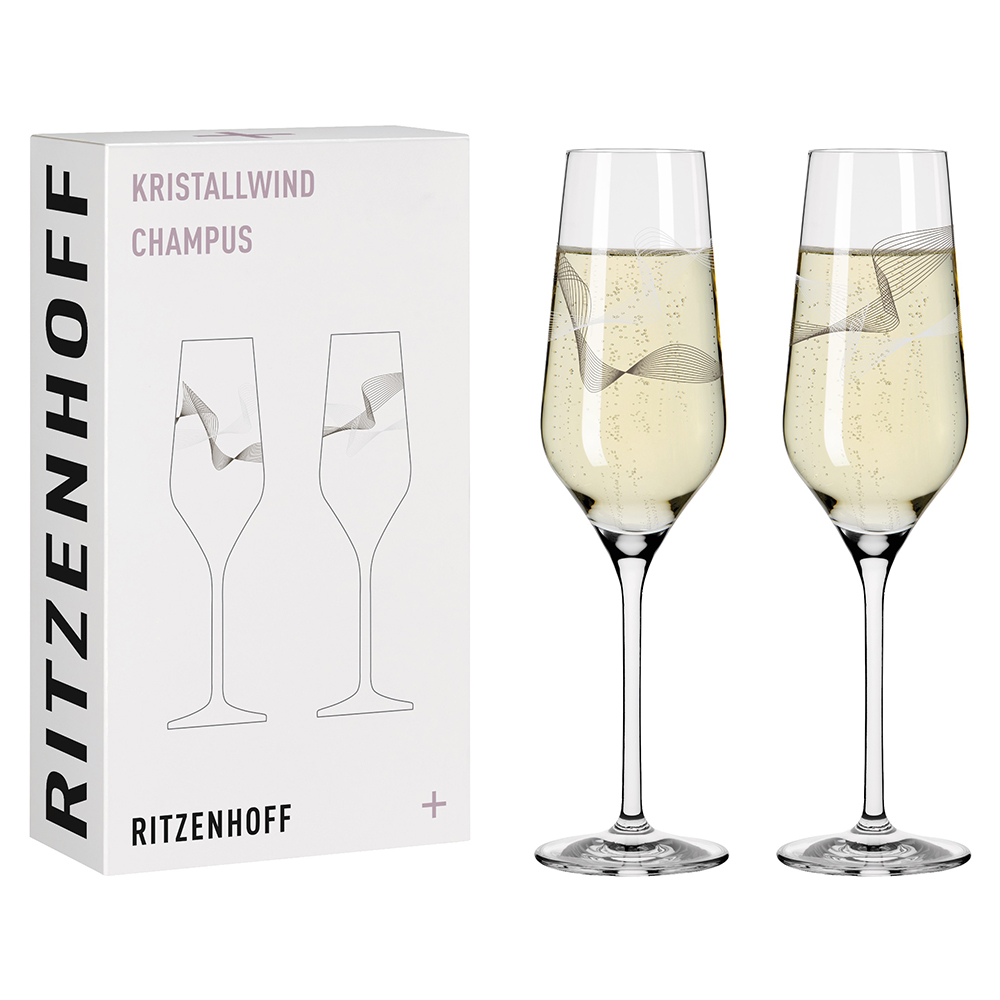 RITZENHOFF Crystal Wind/流光系列 香檳氣泡酒對杯-春之樂章