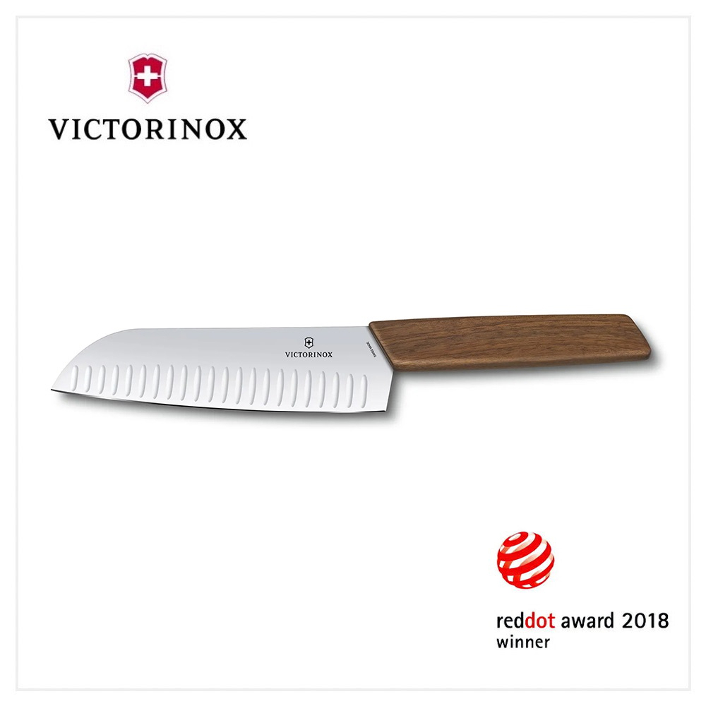VICTORINOX 瑞士維氏 三德刀/胡桃木手柄 6.9050.17KG