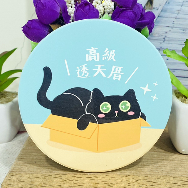 Style-life 日常貓咪陶瓷杯墊-透天厝的喵
