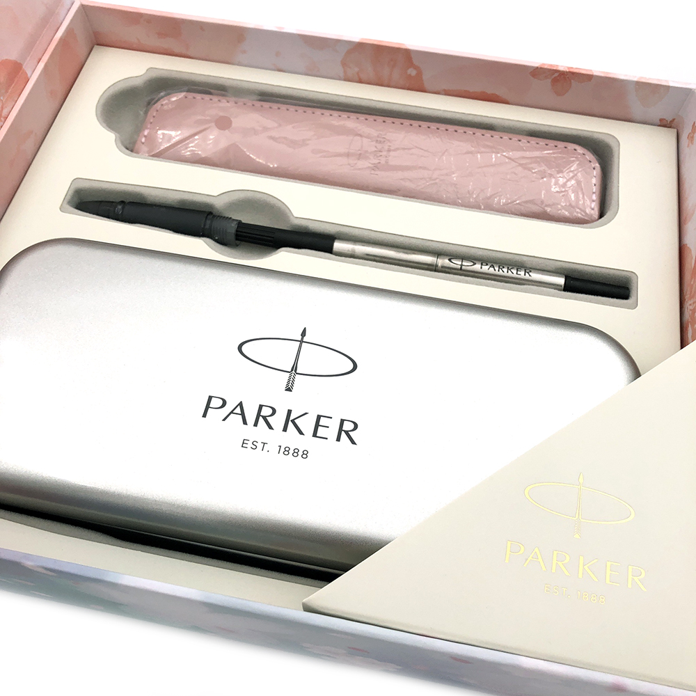 PARKER 派克 《新Vector威雅XL 櫻花粉鋼筆卡水皮套禮盒組》【美國 】櫻花將燦冬盡風暖暖冬春日首發