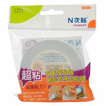 [N次貼] 海報貼-超粘可再貼雙面膠帶 12mm X 12M/卷-64010