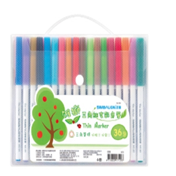 雄獅三角細支彩色筆36色
