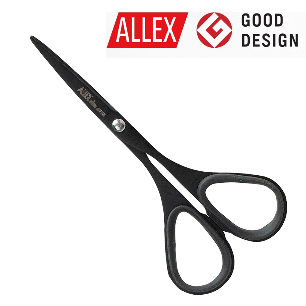ALLEX 林刃物 Slim極細剪刀(迷你) 100-不沾膠 黑(11165B)