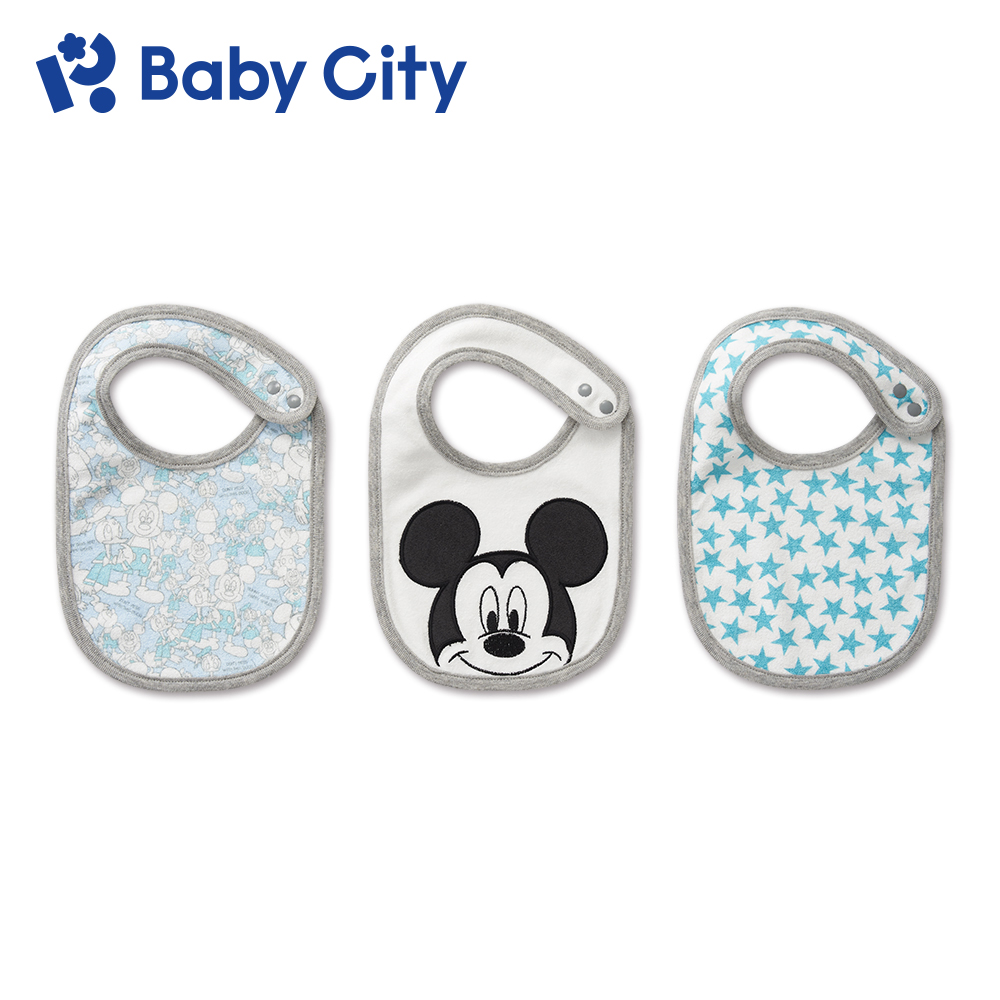 BabyCity 娃娃城 【Baby City】迪士尼圍兜3入(米奇)