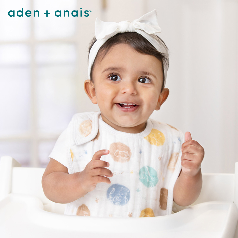 【Aden & Anais】經典圍兜3入/叢林維尼 PChome 24h購物