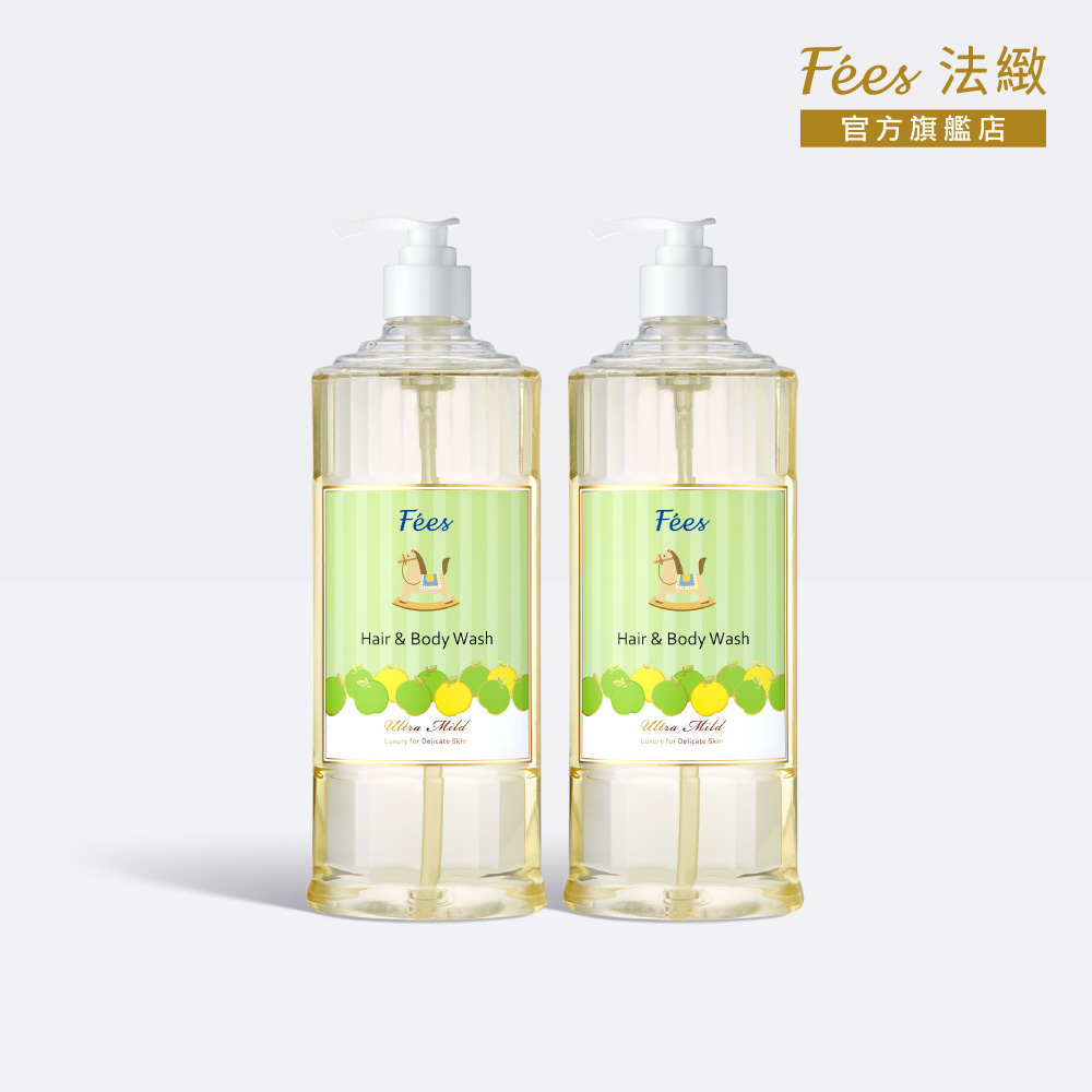 Fees 法緻 嬰兒柔護洗髮沐浴精 蘋果600ml 2入組