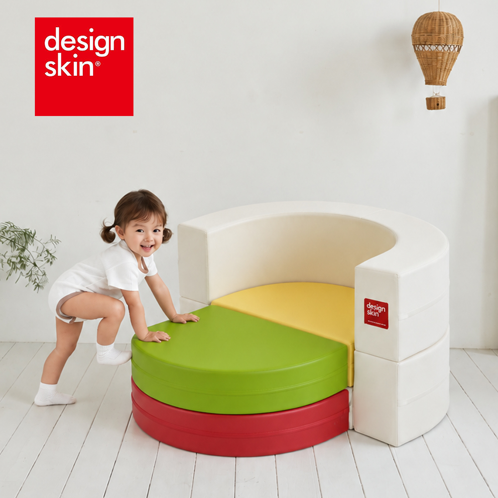 design skin 【韓國】兒童圓形蛋糕沙發椅(球池樂園 收納 書桌椅 餐桌椅 畫畫桌 幼兒 寶寶沙發)