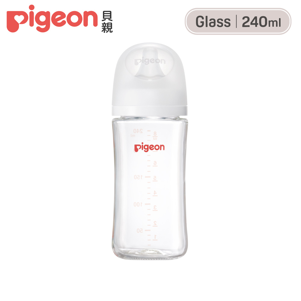 第三代母乳實感玻璃奶瓶240ml/純淨白