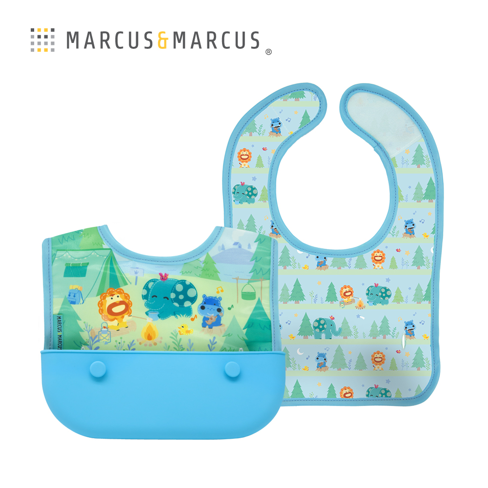 MARCUS & MARCUS 3合1旅行收納圍兜組-藍色森林