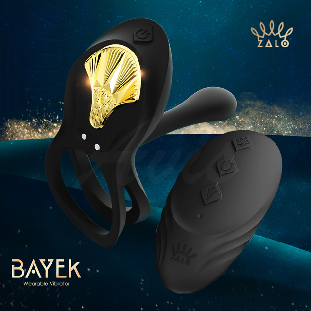 ZALO Bayek貓神情侶共振器四點全面共振 黑 情趣用品.情趣職人.共震器