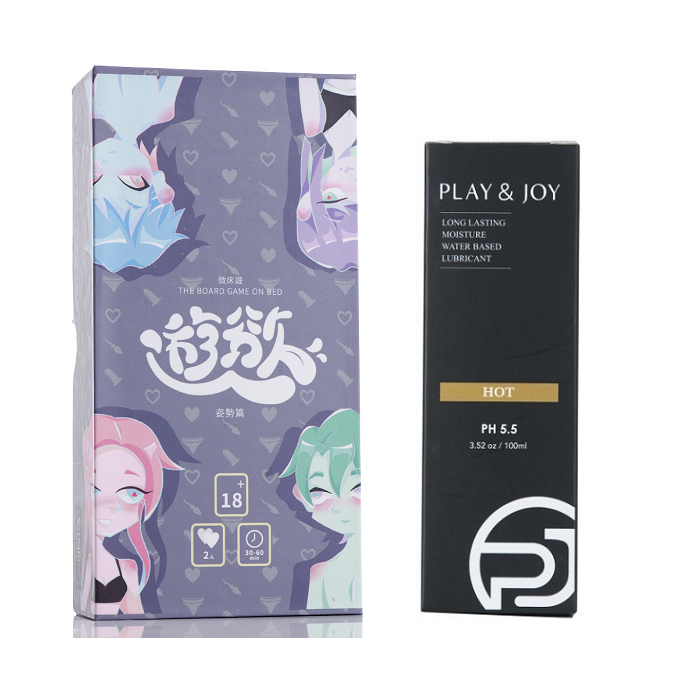 PLAY&JOY 【組合】熱感潤滑液100ml +微床遊 遊慾-姿勢篇 成人桌遊 (情樂創意)