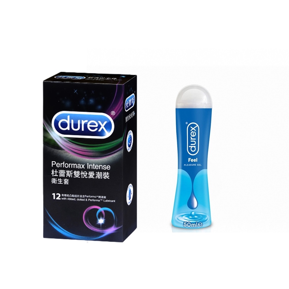 Durex 杜蕾斯 買一送一 雙悅愛潮裝12入 + 特級潤滑劑50ml