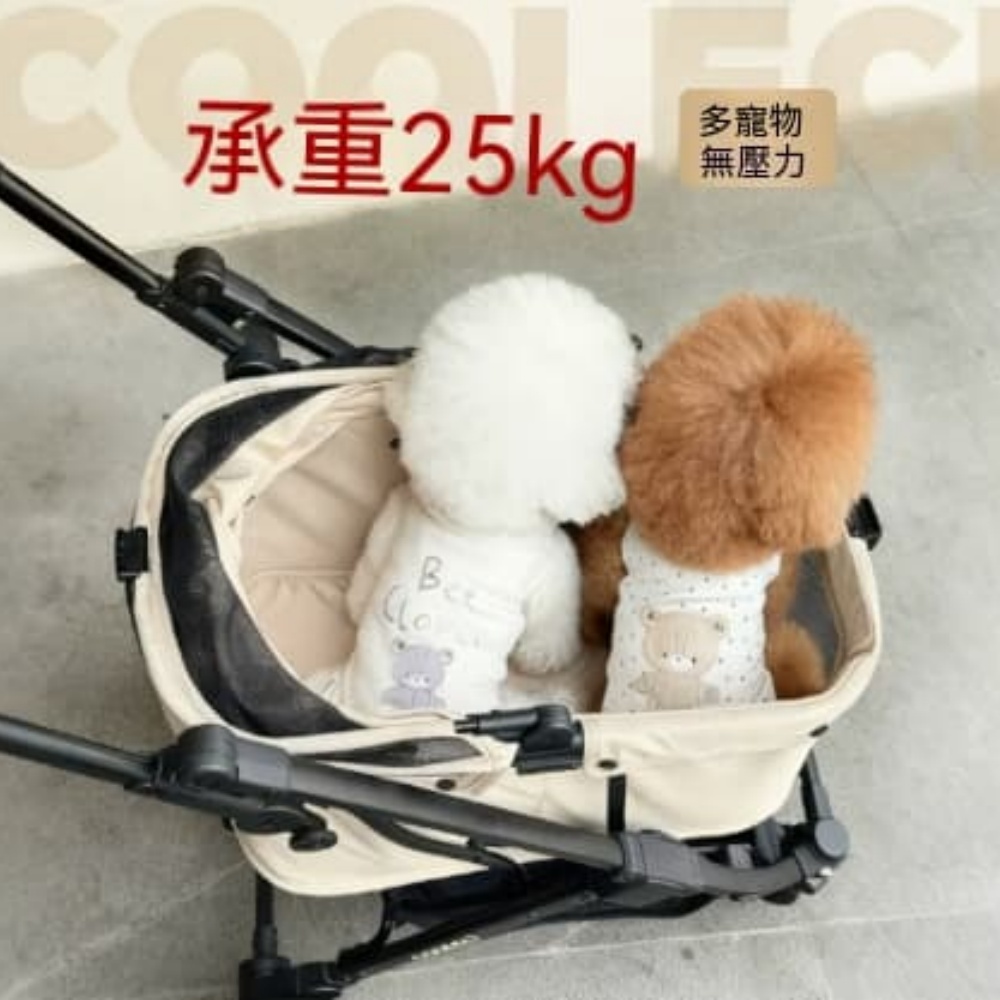 透氣寵物外出推車 輕便可折疊設計 中小型狗狗貓咪 便攜出行手拉車