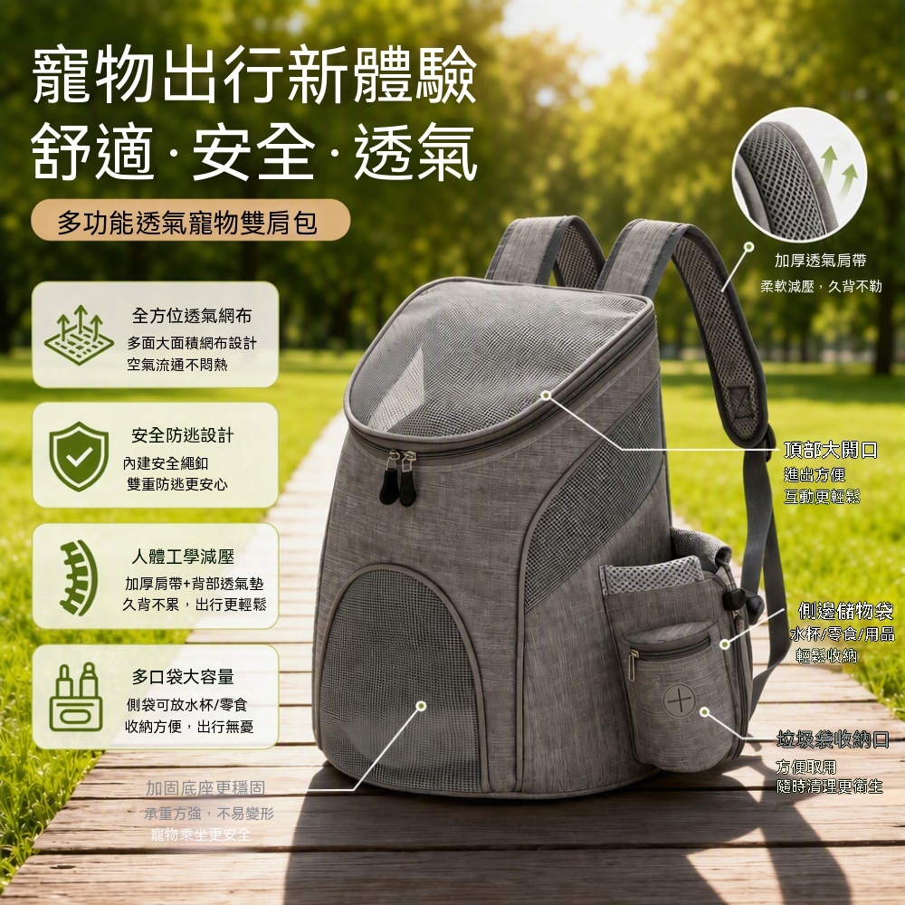 OSLE 歐適樂 寵物時尚雙肩背包
