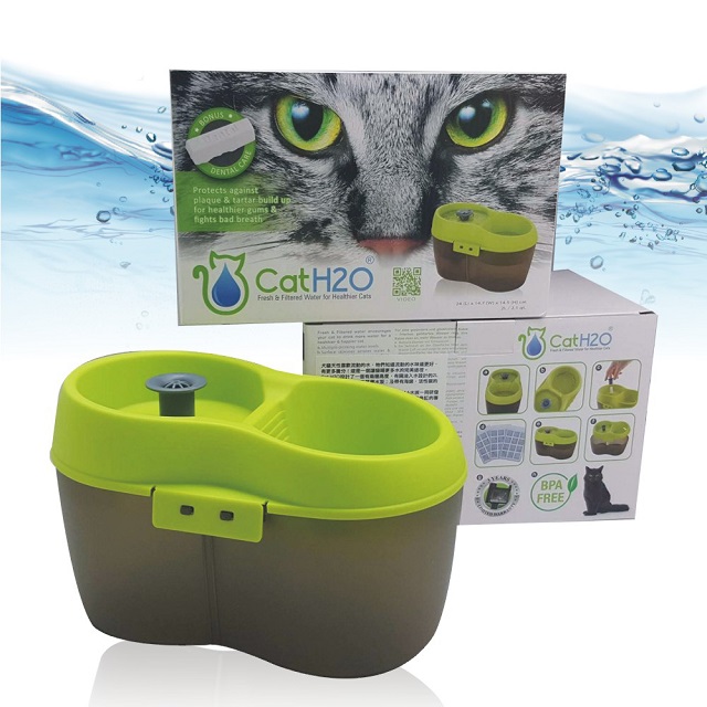 Dog & Cat H2O有氧濾水機2L-(綠)(DC-09)