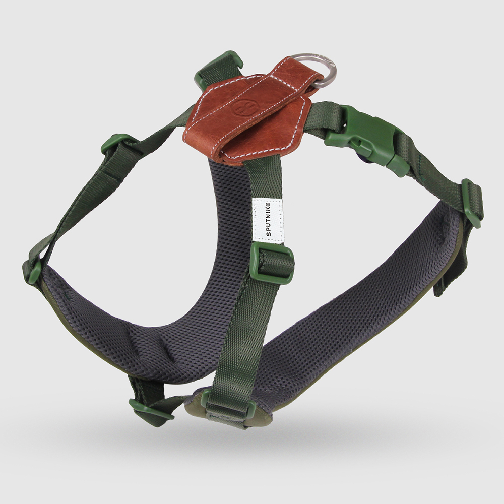 SPUTNIK 斯普尼克 寵物胸背帶-軍綠M 8 ~18 kg