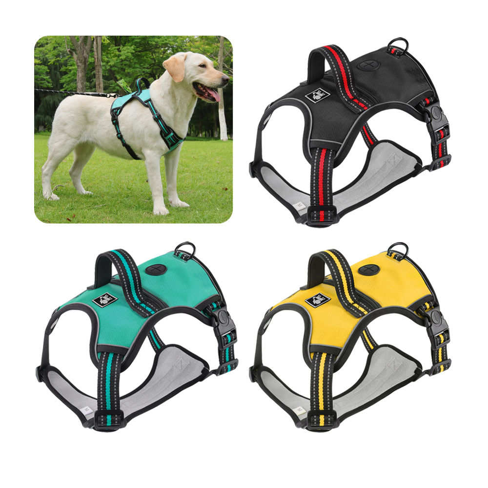 bayler 高亮反光防爆衝狗狗胸背 背心式狗狗牽引繩 附1.5米圓繩 大型犬 遛狗繩 寵物胸背帶 寵物外出用品