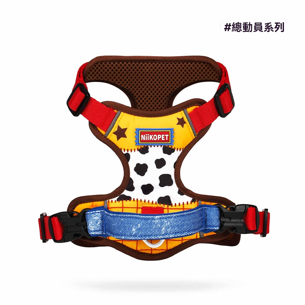SweetPet甜寵 狗狗胸背帶 防爆衝寵物胸背 卡通狗胸背套組 透氣網眼胸背 寵物外出用品